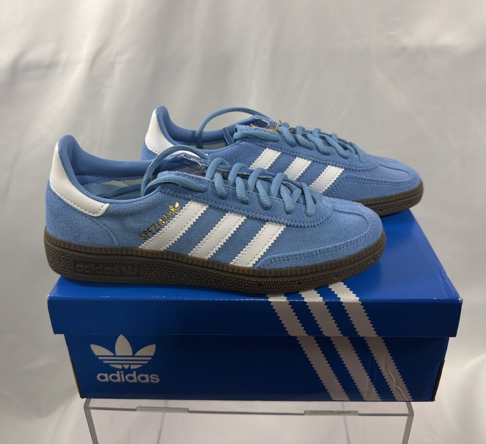 adidas Gazelle Kids Sneakers in Sky Blue, White and Gum